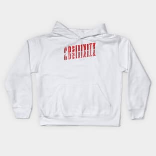 Positivity Typography in RED Kids Hoodie